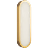 Brushed Gold/Alabaster 16inch Evelyn Wall/Vanity Light by Alora Lighting