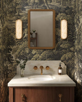 Brushed Gold/Alabaster 16inch Evelyn Wall/Vanity Light by Alora Lighting in Bathroom