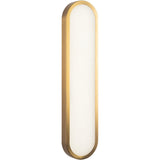 Brushed Gold/Alabaster 22inch Evelyn Wall/Vanity Light by Alora Lighting