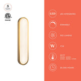 Brushed Gold/Alabaster 22inch Evelyn Wall/Vanity Light by Alora Lighting Light Source