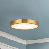 Brushed Gold 7inch Evelyn Flush Mount by Alora Lighting