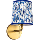 Brushed Gold/Blue Linen 6inch Scout Wall/Vanity Light by Alora Lighting
