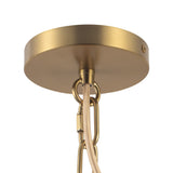 Brushed Gold/Glossy Ribbed Opal Glass Farrah Pendant by Alora Lighting Details