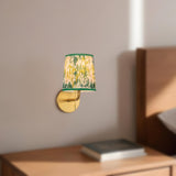 Brushed Gold/Green Linen 6inch Scout Wall/Vanity Light by Alora Lighting