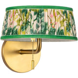 Brushed Gold/Green Linen 8inch Scout Wall/Vanity Light by Alora Lighting