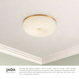 Brushed Gold-Matte Opal Gold Jada Flush Mount by Kuzco Lighting