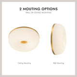 Brushed Gold-Matte Opal Gold Jada Flush Mount by Kuzco Lighting