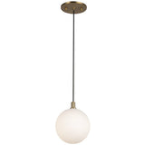 Brushed Gold-Opal Glass Bolla Pendant by Kuzco Lighting