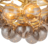 Brushed Gold/Smoked Glass 24inch Faye Chandelier by Alora Lighting Details