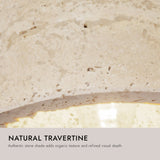 Brushed Gold/Travertine Bromley Wall/Vanity Light by Alora Lighting