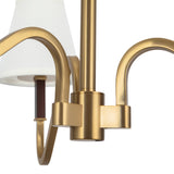 Brushed Gold/White Linen Sloan Chandelier by Alora Lighting Details