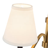 Brushed Gold/White Linen Sloan Floor Lamp by Alora Lighting Details