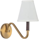 Brushed Gold/White Linen Sloan Wall/Vanity Light by Alora Lighting