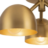 Brushed Gold 12inch Fosso Semi-Flush Mount by Kuzco Lighting Details