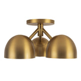 Brushed Gold 12inch Fosso Semi-Flush Mount by Kuzco Lighting