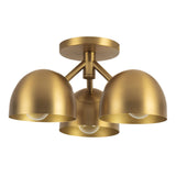 Brushed Gold 12inch Fosso Semi-Flush Mount by Kuzco Lighting