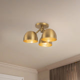 Brushed Gold 12inch Fosso Semi-Flush Mount by Kuzco Lighting