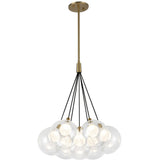 Brushed Gold 17inch Bolla Chandelier by Kuzco Lighting