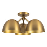 Brushed Gold 17inch Fosso Semi-Flush Mount by Kuzco Lighting
