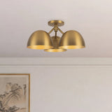 Brushed Gold 17inch Fosso Semi-Flush Mount by Kuzco Lighting