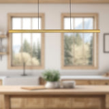 Brushed Gold 48inch Dottie Linear Pendant by Alora Lighting