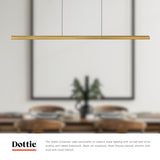 Brushed Gold 60inch Dottie Linear Pendant by Alora Lighting