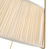 Brushed Gold/White Linen Scout Pendant by Alora Lighting Details