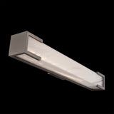 Brushed Nickel Frozen Zone Vanity Light by Modern Forms in Zoomed View