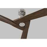 Brushed Steel Housing with Light Grey Weathered Oak Blades Alma Smart 52inch Ceiling Fan by Visual Comfort Fans