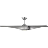 Brushed Steel Housing with Silver Blades Topan Smart 52inch LED Ceiling Fan by Visual Comfort Fans