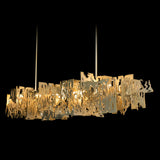 Brutus Linear Suspension Large detail in Modern Brass, by Hubbardton Forge