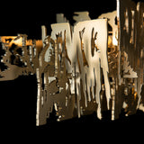 Brutus Linear Suspension Large detail in Modern Brass, by Hubbardton Forge