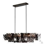 Brutus Linear Suspension Small, shown in Dark Smoke, by Hubbardton Forge