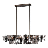 Brutus Linear Suspension Small, shown in Dark Smoke, by Hubbardton Forge