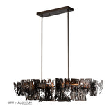 Brutus Linear Suspension Small in Dark Smoke by Hubbardton Forge