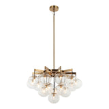 Bulbus Chandelier 16 Light Aged Gold Brass