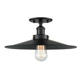 Bulstrode's Workshop Shaded Ceiling Mount 14 Inch Black Black