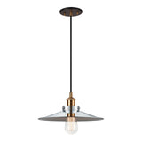 Bulstrode's Workshop Shaded Pendant 12 Inch Aged Gold Brass Chrome with White Interior