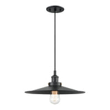 Bulstrode's Workshop Shaded Pendant 14 Inch Black Black
