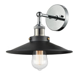 Bulstrode's Workshop Shaded Wall Sconce Chrome Black