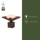 Burgundy 12inch Furrow Table Lamp by Alora Lighting Light Source
