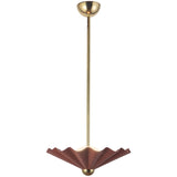 Burgundy 16inch Furrow Pendant by Alora Lighting