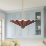Burgundy 16inch Furrow Pendant by Alora Lighting