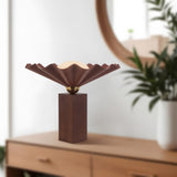Burgundy 16inch Furrow Table Lamp by Alora Lighting