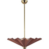 Burgundy 25inch Furrow Pendant by Alora Lighting