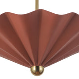 Burgundy 25inch Furrow Pendant by Alora Lighting Details