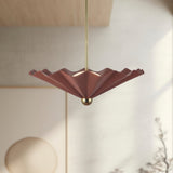 Burgundy 25inch Furrow Pendant by Alora Lighting