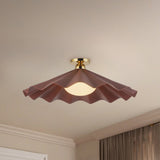 Burgundy 25inch Furrow Semi-Flush Mount by Alora Lighting