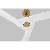 Burnished Brass Housing with Matte White Blades Alma Smart 52inch Ceiling Fan by Visual Comfort Fans