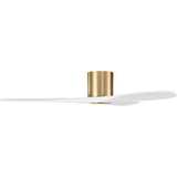 Burnished Brass Housing with Matte White Blades Maverick Smart 52inch Hugger Ceiling Fan by Visual Comfort Fans